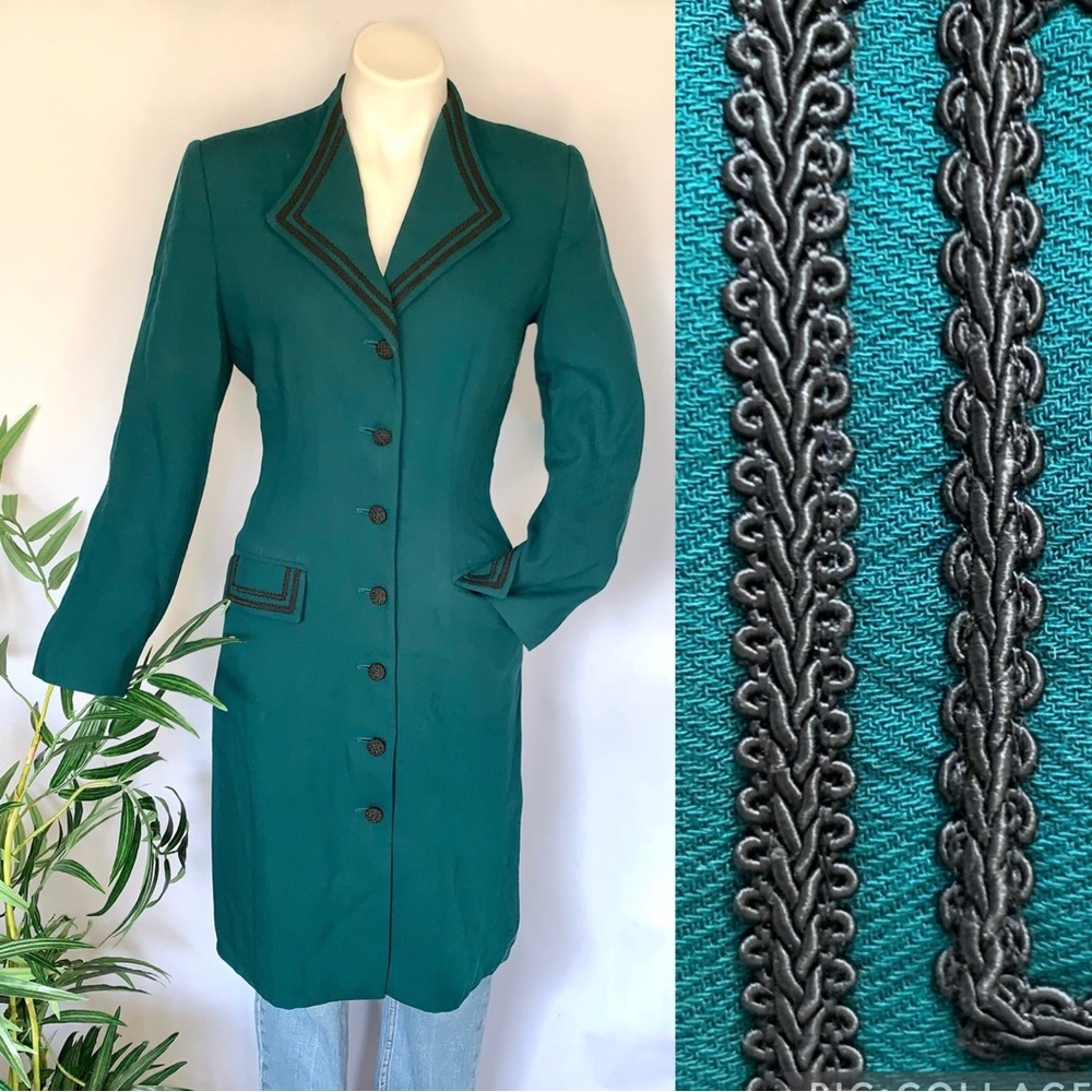 v i n t a g e :: Sophisticated Embroidered Longline Blazer Dress